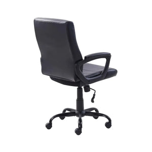 Bonded Leather Mid-Back Manager's Office Chair, Black