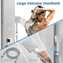 Load image into Gallery viewer, LED Shower Panel Tower System, 5-Function Column, Rainfall &amp; Waterfall Head, 4 Jets