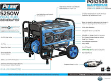 Load image into Gallery viewer, 250W Dual Fuel Portable Generator PG5250B | Switch &amp; Go Tech | Reliable Power