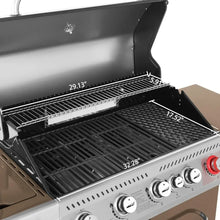 Load image into Gallery viewer, Premium 5-Burner Propane Gas Grill w/Cabinet - Featuring Sear, Rear &amp; Side Burners