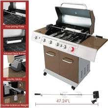 Load image into Gallery viewer, Premium 5-Burner Propane Gas Grill w/Cabinet - Featuring Sear, Rear &amp; Side Burners