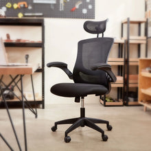 Load image into Gallery viewer, Home Office Chair Mesh Computer Desk Seat Flip-up Armrests Tilt Function