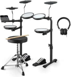 Electric Drum Set Donner DED-70: Quiet Mesh Pads, Portable, Type-C Charging