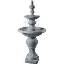 Load image into Gallery viewer, 52&quot; Two-Tier Outdoor Water Fountain - Realistic Icy Stone Texture for Patio