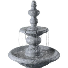 Load image into Gallery viewer, 52&quot; Two-Tier Outdoor Water Fountain - Realistic Icy Stone Texture for Patio