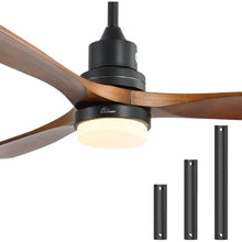 Load image into Gallery viewer, Ceiling Fans - 52&quot; Fan with Lights, Remote, 3 Poles for Indoor &amp; Outdoor Use