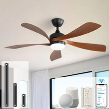 Load image into Gallery viewer, 52&quot; Smart Ceiling Fan | Indoor/Outdoor with Lights &amp; Remote for Bedroom/Patio