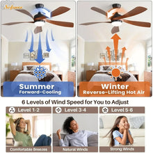 Load image into Gallery viewer, 52&quot; Smart Ceiling Fan | Indoor/Outdoor with Lights &amp; Remote for Bedroom/Patio