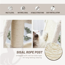 Load image into Gallery viewer, Indoor Cat Tree Tower 53&quot;: Multi-Level w/ Sisal Post, Condo, Hammock, Ball for Cats