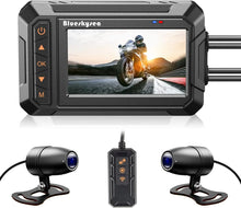 Load image into Gallery viewer, Motorcycle Dash Cam B5M 2K 30fps Dual Wide Angle 150° Lens DVR 3&#39;&#39; IPS Screen