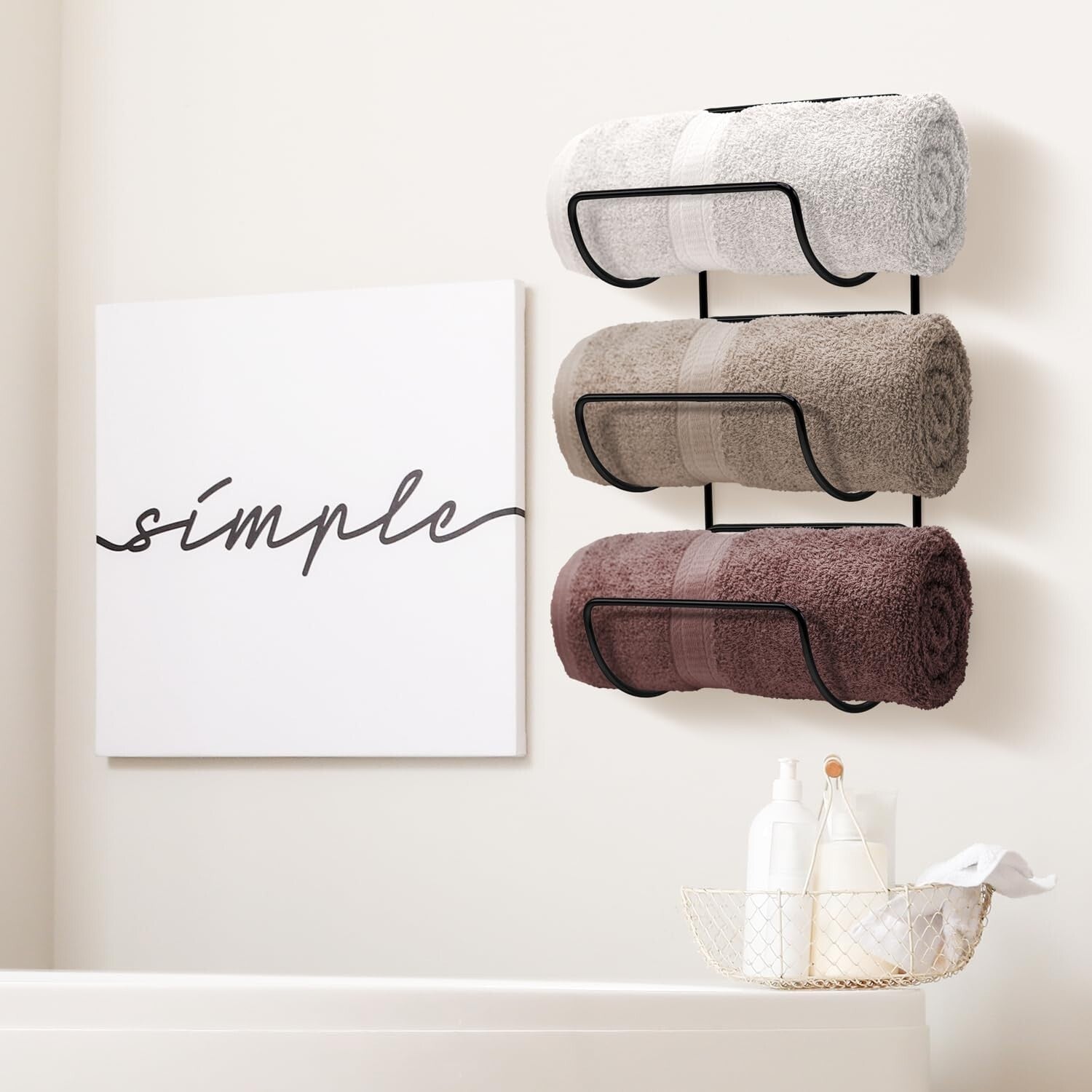 Elegant 12-Tier Wall Mounted Towel Rack - Space-Saving Iron Storage Organizer