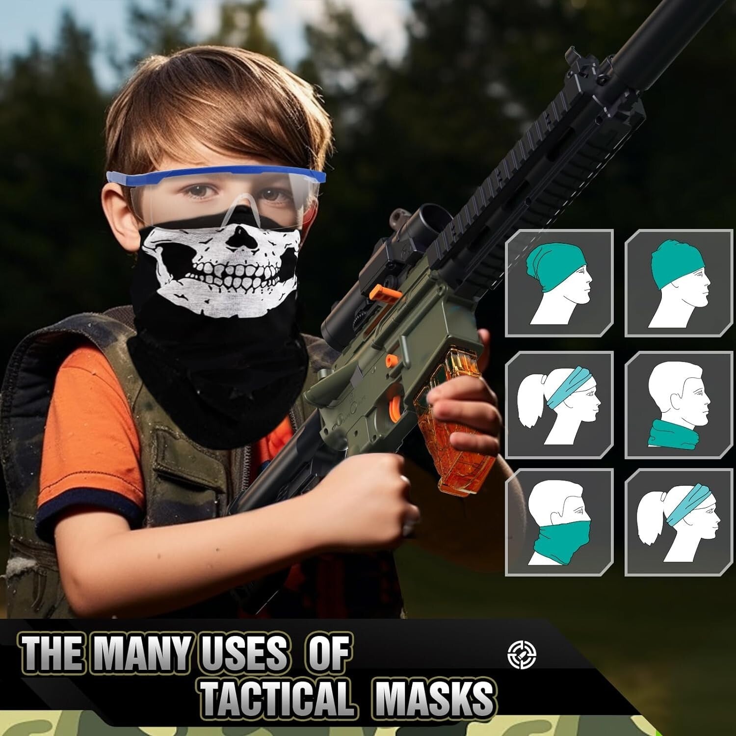 Complete Foam Blaster Set: Sniper Rifle with Scope & 100 Bullets for Teens