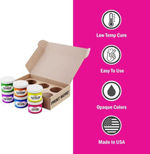 Load image into Gallery viewer, 8 oz. Vibrant Fluorescent Plastisol Ink Kit - Durable for Any Fabric Surface