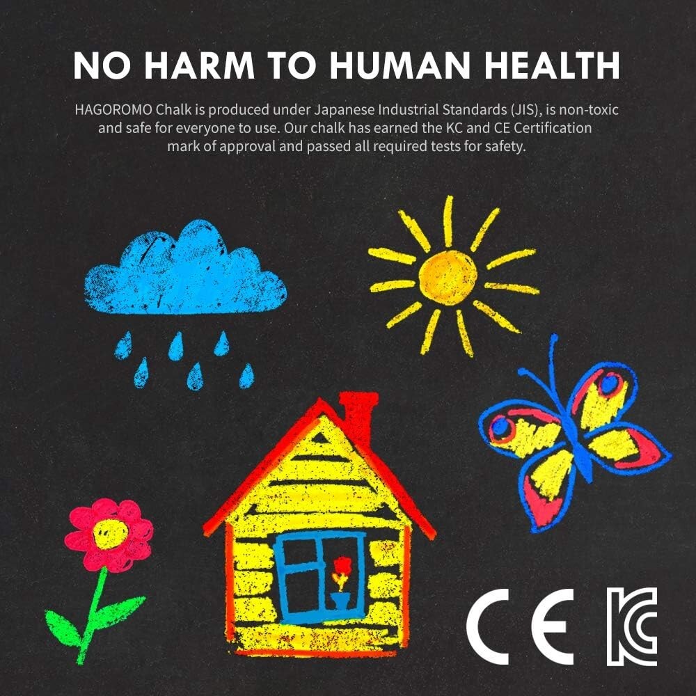 Non-Toxic Dustless Luminous Chalk Set - 72 Pcs in Yellow Green for Creative Use