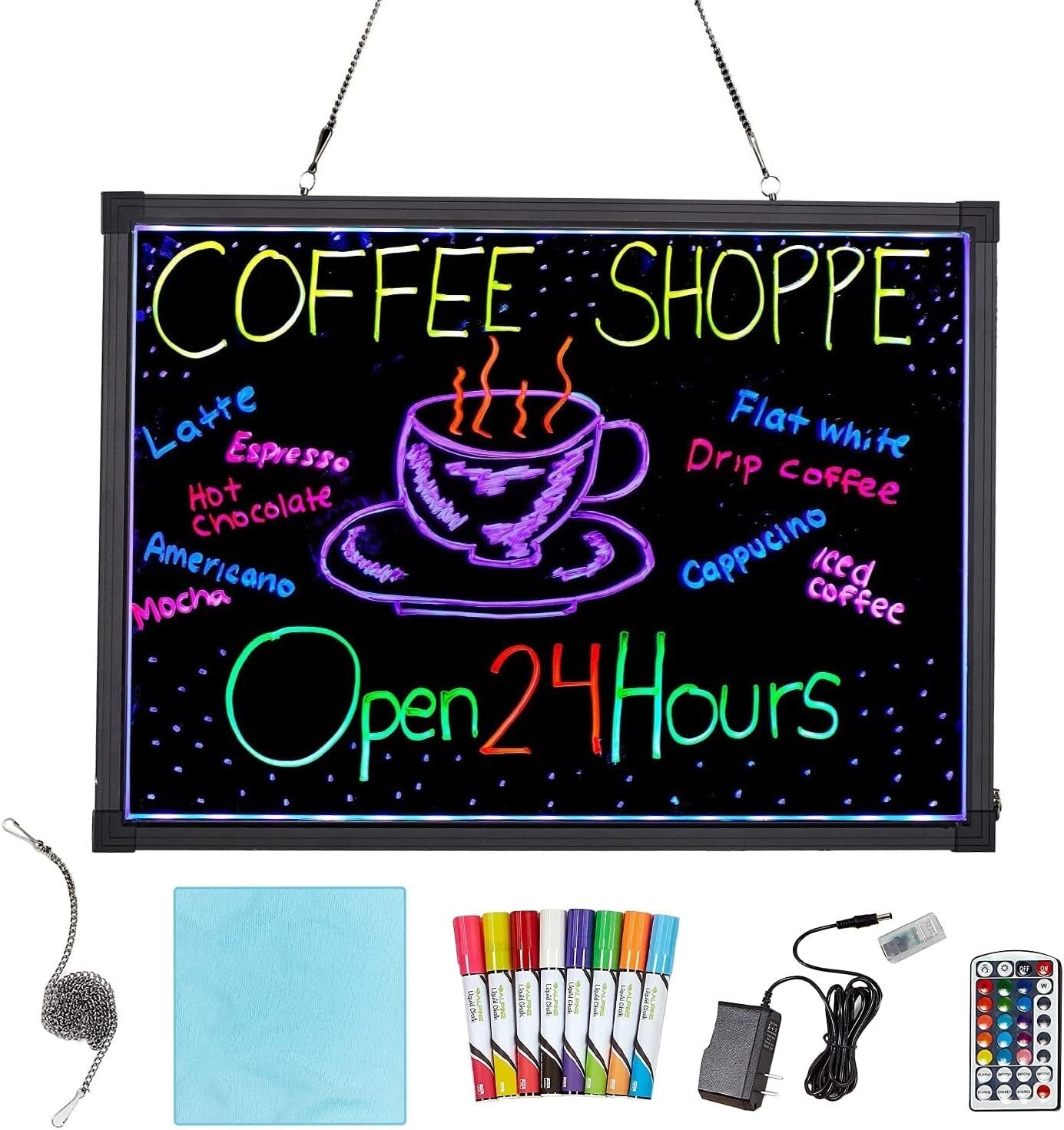 Illuminated Dry Erase Board with 48 Unique Flash Styles - Ideal for Restaurants