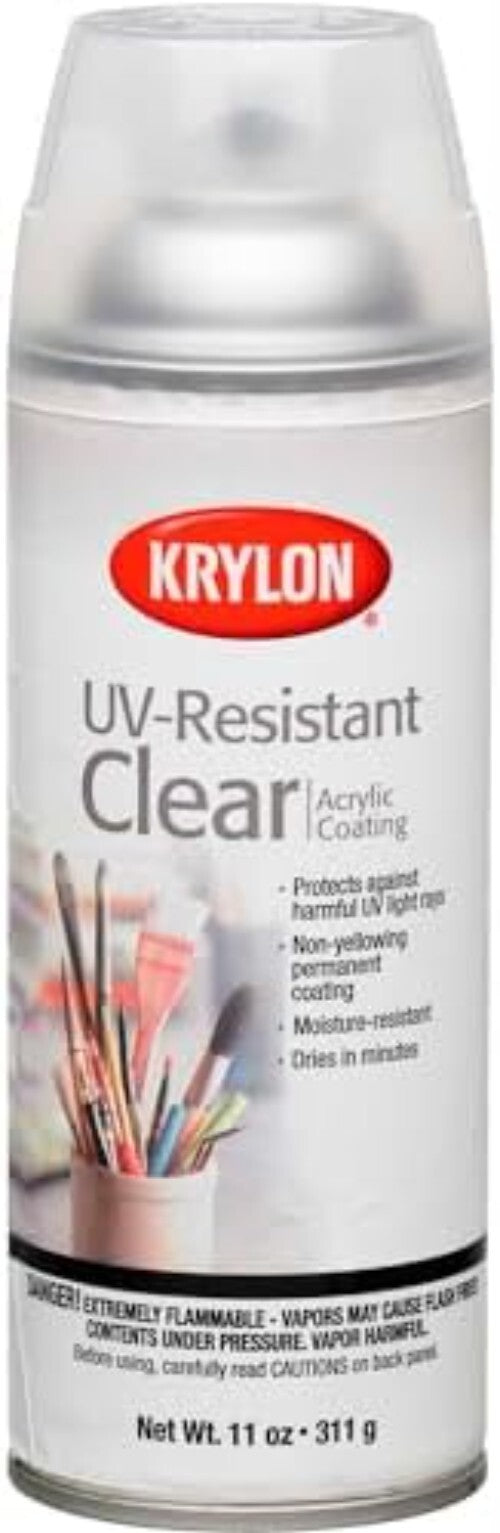 Durable Clear Acrylic Gloss Coating - 11 Ounce, Pack of 6, UV Protection