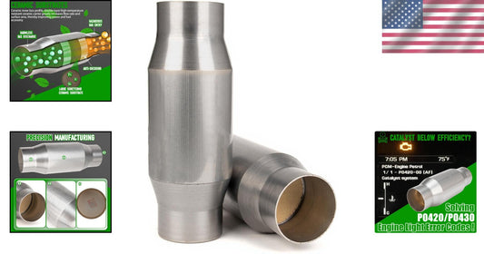 High-Quality Stainless Steel Catalytic Converter - 3" Inlet/Outlet, Easy Install