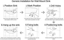 Load image into Gallery viewer, Small Wall-Mounted Ceramic Sink with Polished Finish - Elegant &amp; Space-Saving