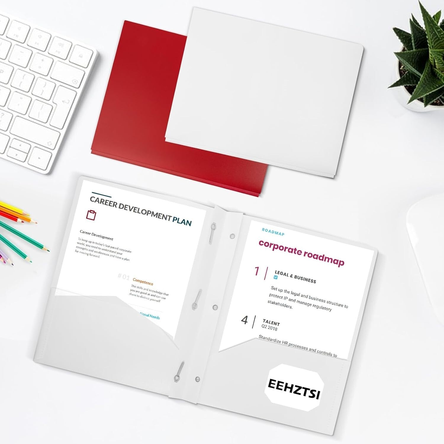 Multi-Purpose 60-Pack Plastic Folders with Pockets - Perfect for All Your Files