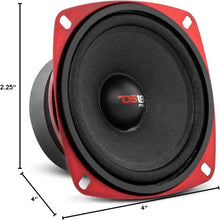 Load image into Gallery viewer, Classic Red Steel 4-Inch Loudspeaker - 90dB Sensitivity for Superior Audio