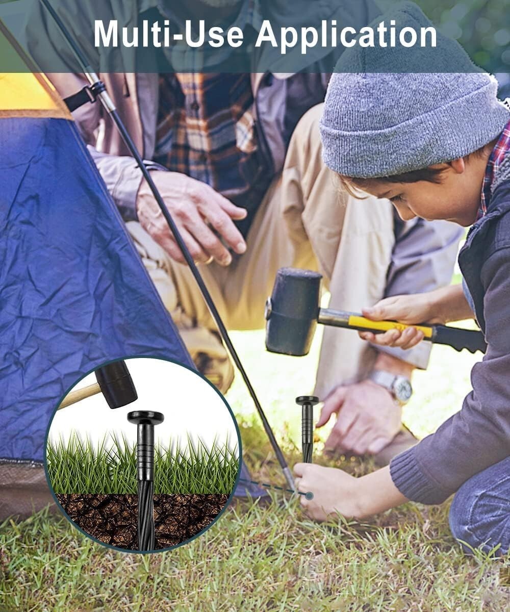 Weather-Resistant 8-Inch Plastic Spiral Stakes for Weed Barrier and Pet Fencing