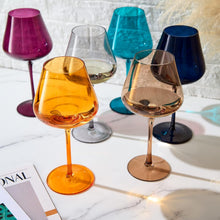 Load image into Gallery viewer, Charming Jewel Crystal Wine Glass Set of 6 - Ideal for Dinner and Gatherings