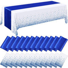 Load image into Gallery viewer, 54 x 108 Inch Royal Blue Tablecloths &amp; Satin Runners for Elegant Celebrations