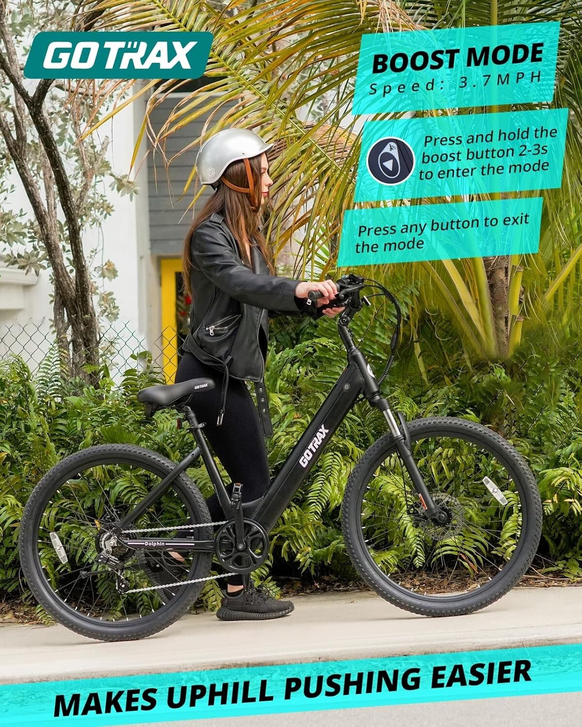 Electric City Bike with 5 Pedal-Assist Levels & 7-Speed for Urban Adventures