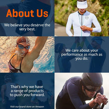 Load image into Gallery viewer, Lightweight Vapour Swim Goggles in Black &amp; Neon Orange - Perfect for Open Water