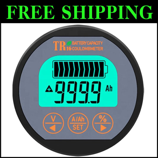 All-in-One Voltage and Current Meter for 8-80V Battery Systems - Easy to Install