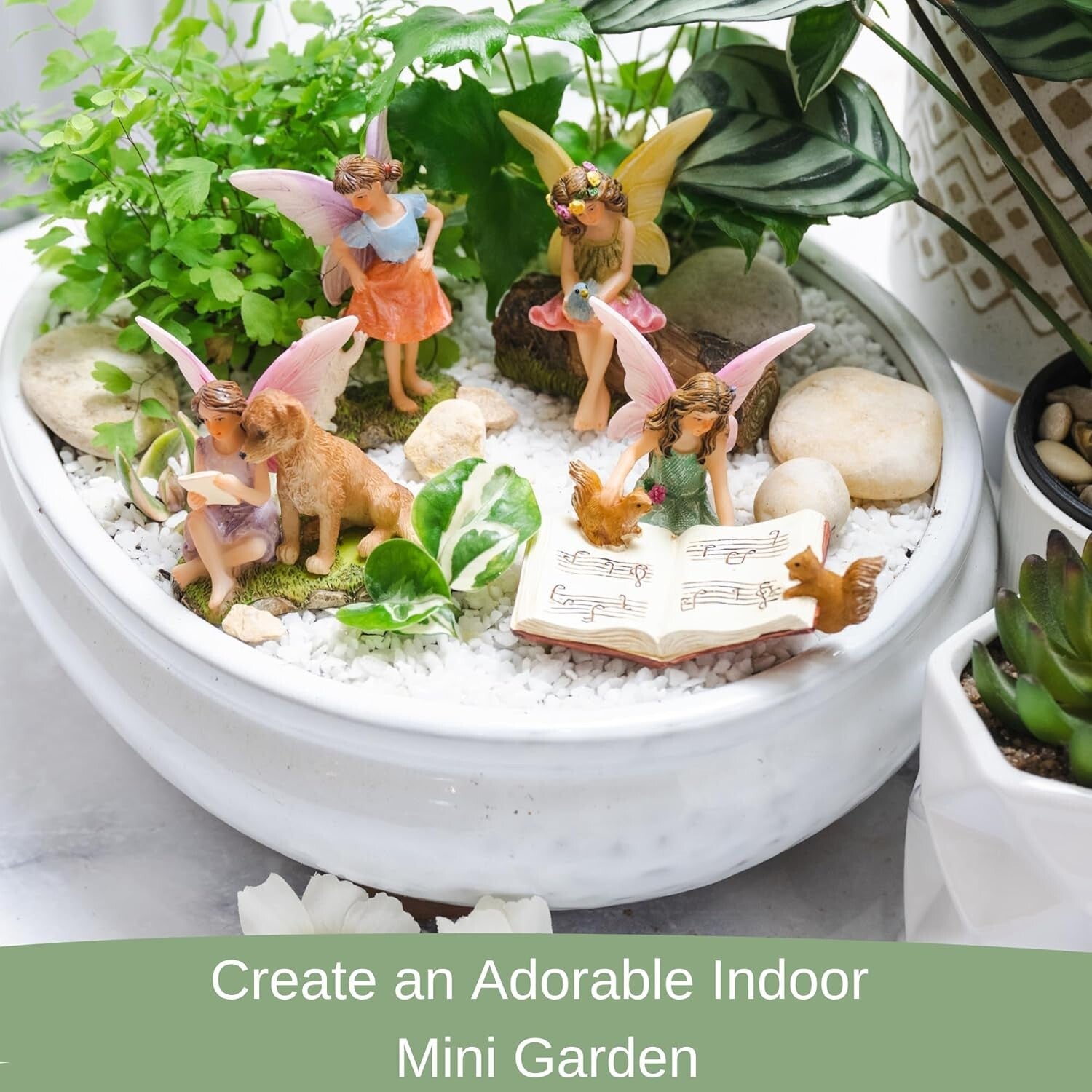 Adorable Miniature Animal Figurines for Enchanting Outdoor Fairy Gardens