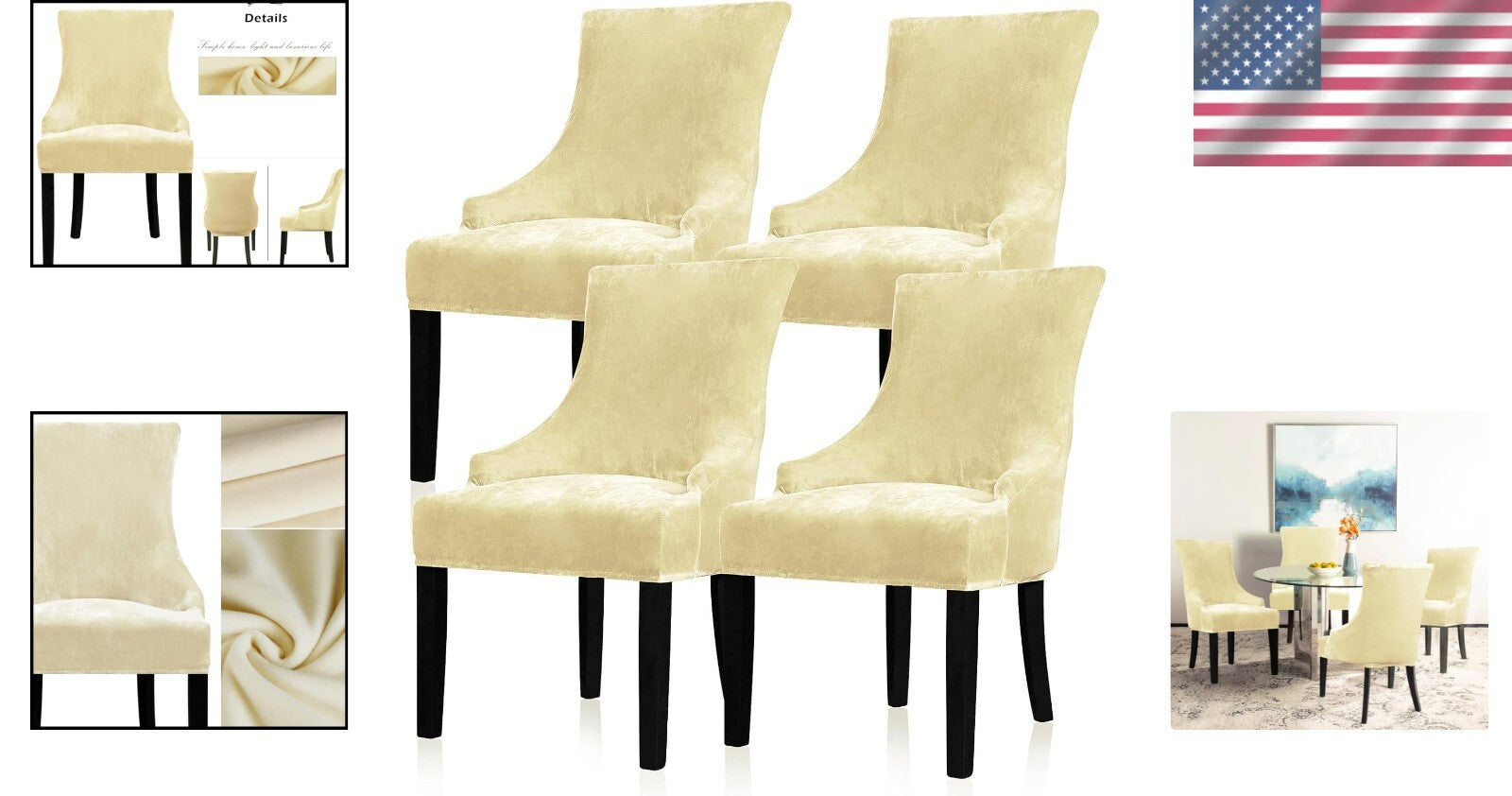 High-Quality Velvet Slipcovers for Wingback Chairs - Stain & Scratch Resistant