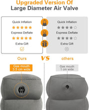 Load image into Gallery viewer, Inflatable Foot Rest Pillow for Travel - Adjustable 3-Height Support - 2 Pack