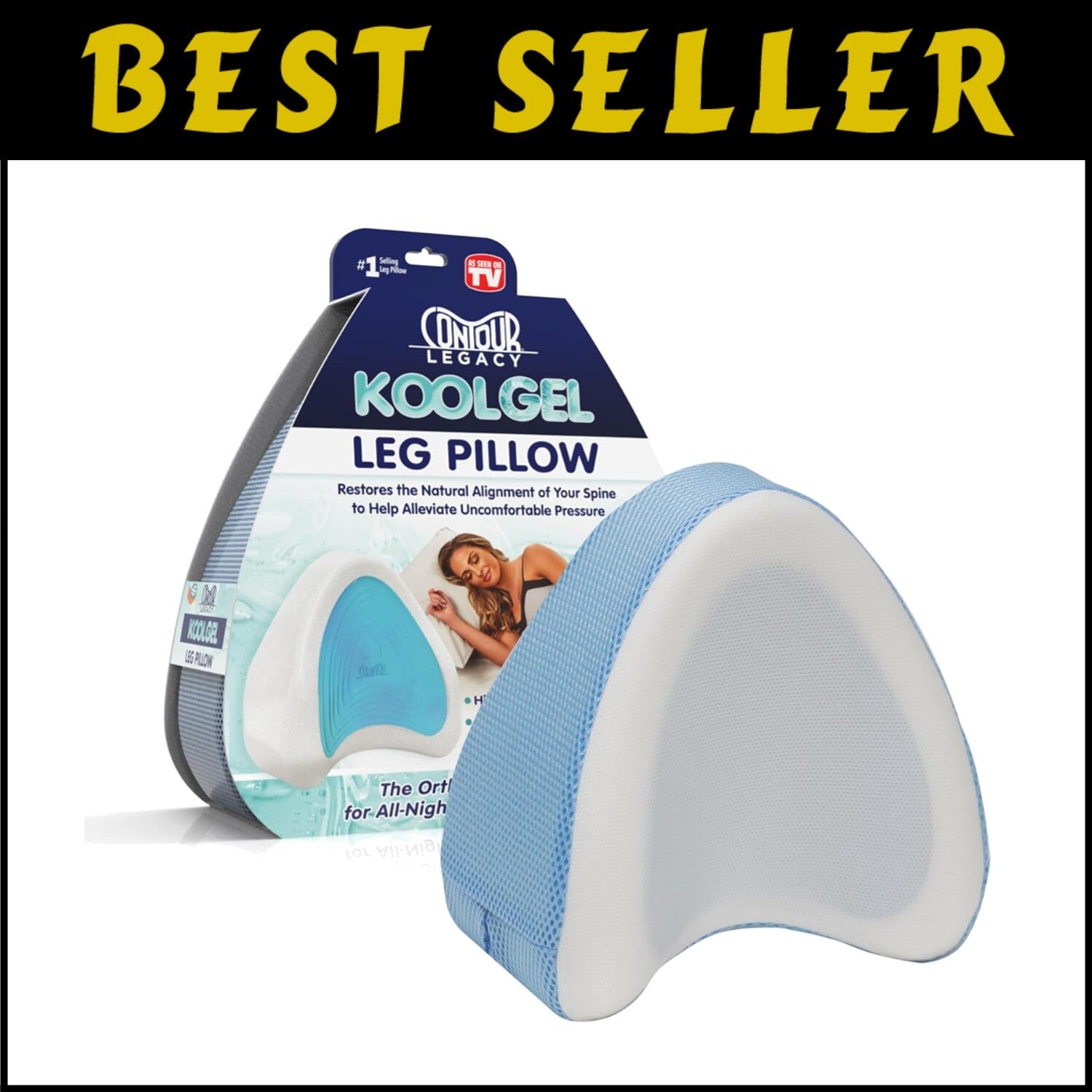 Side Sleeper Gel Memory Foam Pillow - Ergonomic Support for Whole Body Comfort