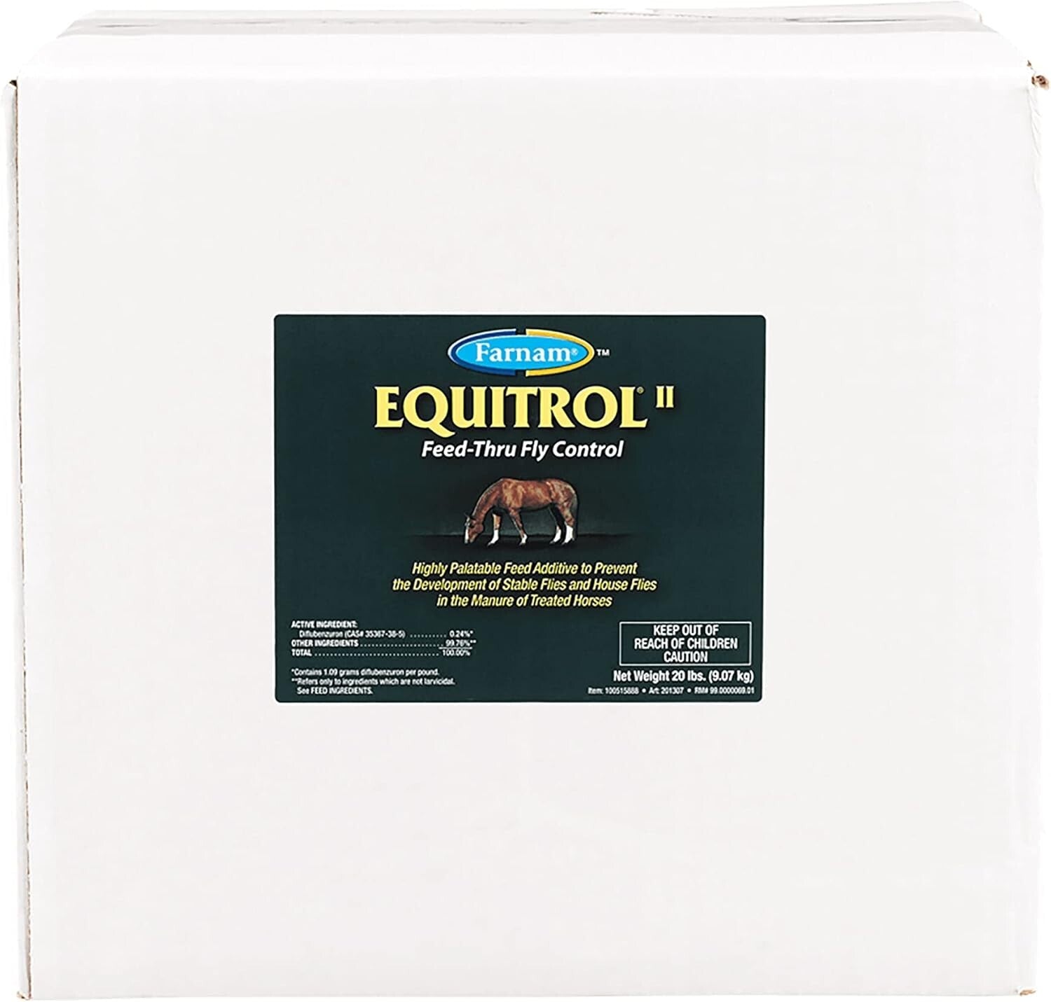 20 lb Bucket of Equitrol II Fly Repellent for Horses – Prevents Fly Development