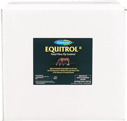 20 lb Bucket of Equitrol II Fly Repellent for Horses – Prevents Fly Development