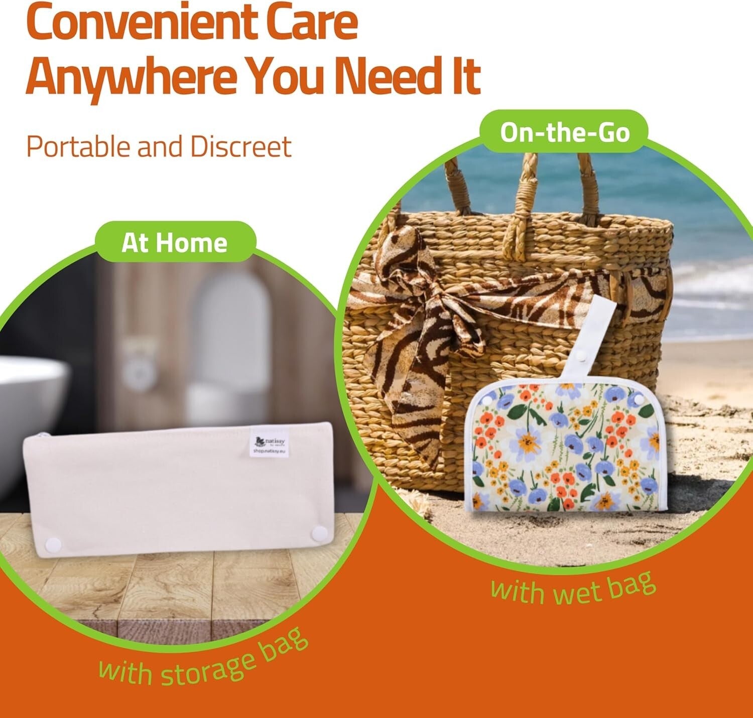 Biodegradable Heavy Flow Reusable Period Pads - Soft Organic Cotton 6-Pack