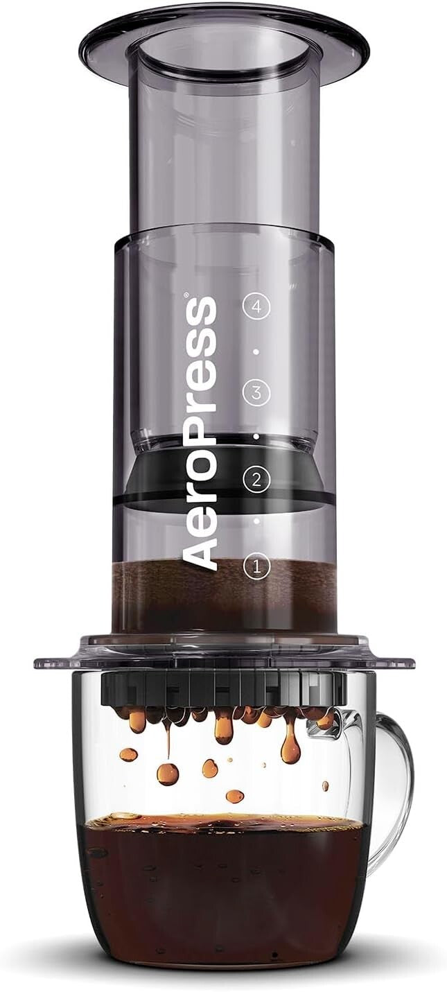 Clear Black Coffee Maker: 3-in-1 Brew Technology for Smooth Espresso Anywhere