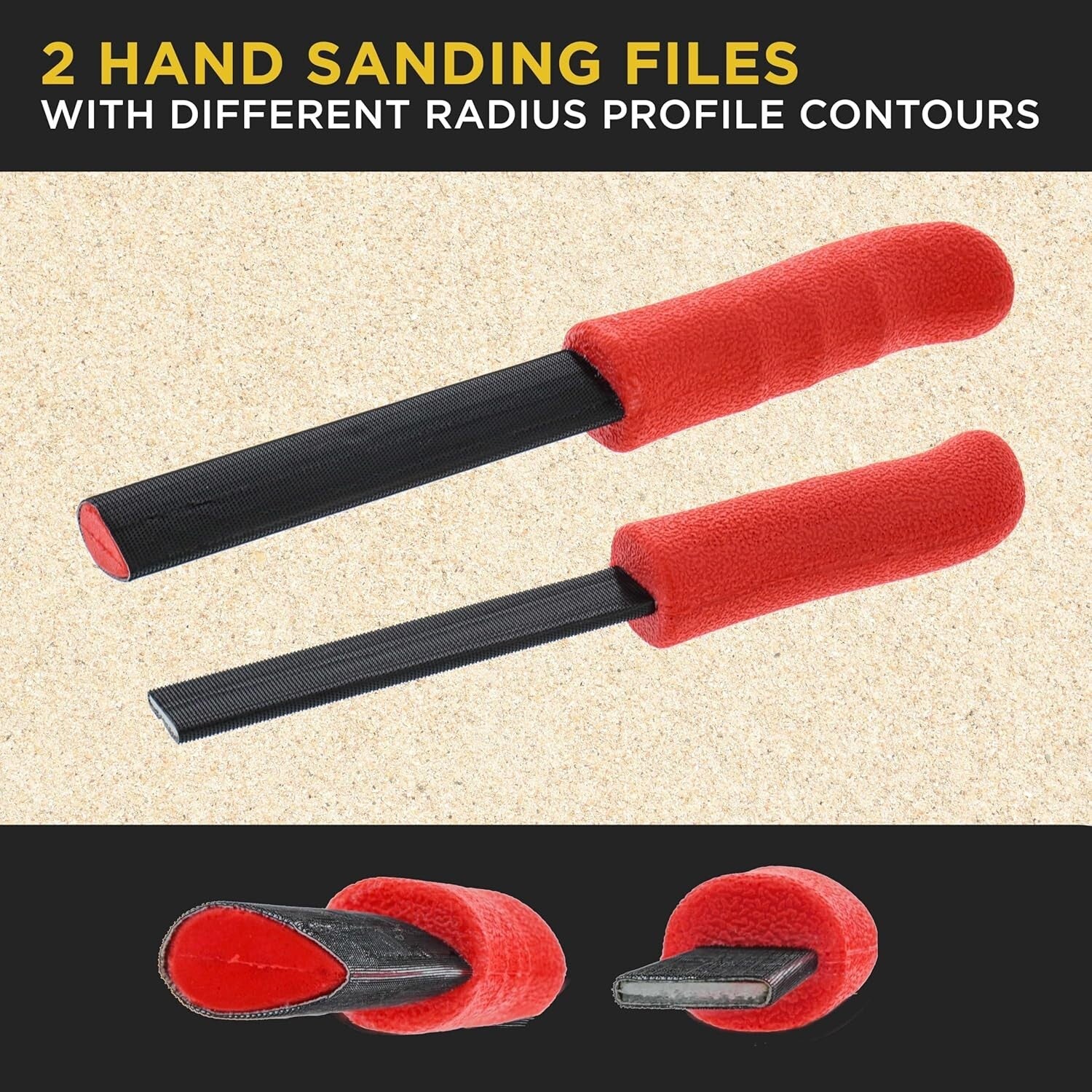 10-Piece Sanding Block Set with 40 Hook & Loop Sandpaper for Woodworking