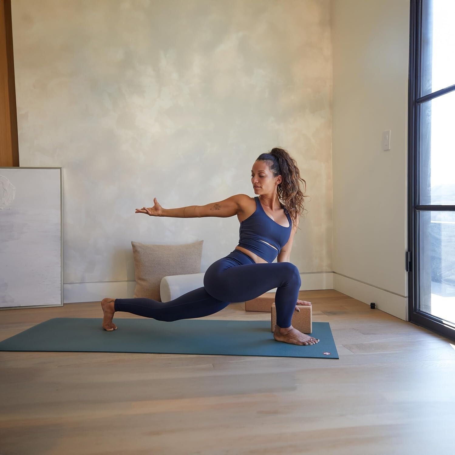 Handmade Non-Slip Yoga Mat - 71"x24" Durable PVC, Ideal for All Fitness