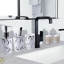 Load image into Gallery viewer, Complete White Marble Bathroom Collection - Trash Can, Soap Dispenser &amp; More
