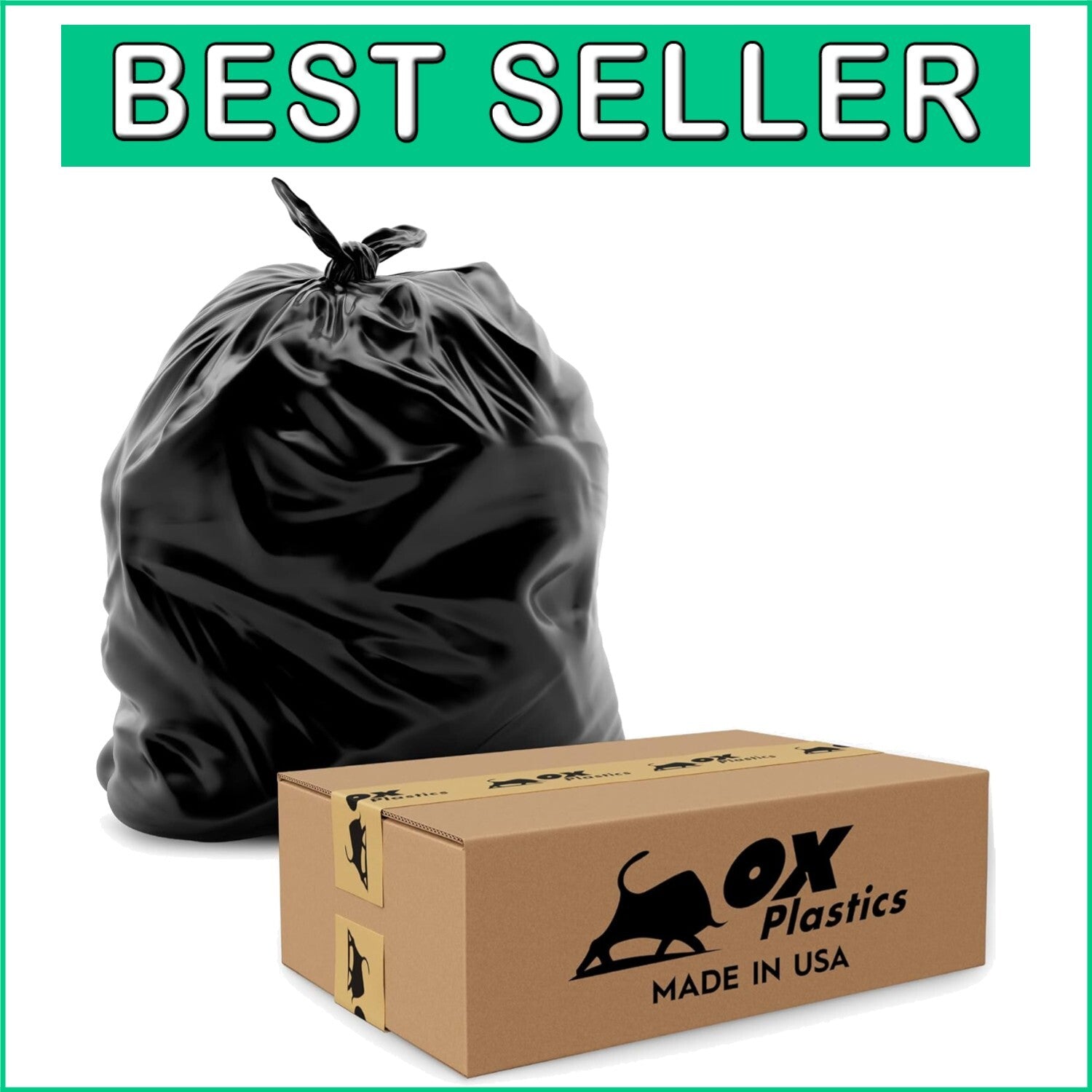 Durable 13 Gallon Trash Bags with Star-Seal Design - 200 Count Leak-Proof Pack