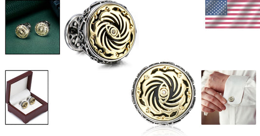 Elegant Men's Cufflinks Gift Set - Ideal for Fathers, Grooms & Business Deals