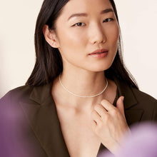 Load image into Gallery viewer, Timeless 14K Gold Pearl Station Necklace - Elegant Bridal Jewelry for Women