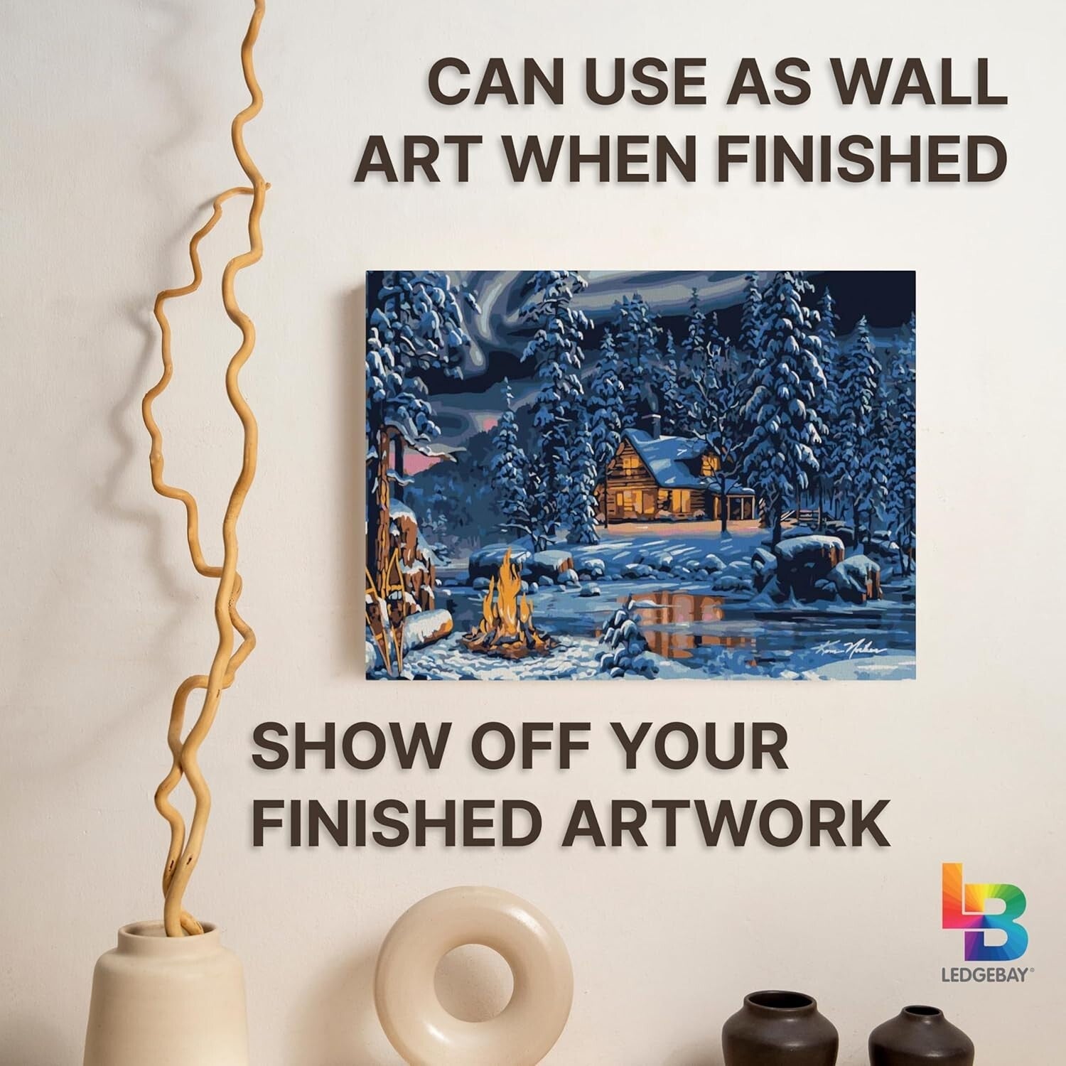 Beginner to Advanced Paint by Numbers Kit - 16" x 20" Framed Canvas & Easel