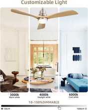 Load image into Gallery viewer, Low Profile 52-Inch Ceiling Fan - Remote Control, Energy-Saving &amp; Stylish Design