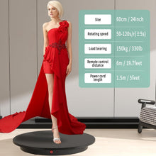 Load image into Gallery viewer, Heavy-Duty 23.6" Rotating Display Stand with Remote and Multi-Color Backgrounds
