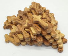 Load image into Gallery viewer, 50 Handcrafted Olive Wood Crosses from Bethlehem - Authentic Holy Land Gifts