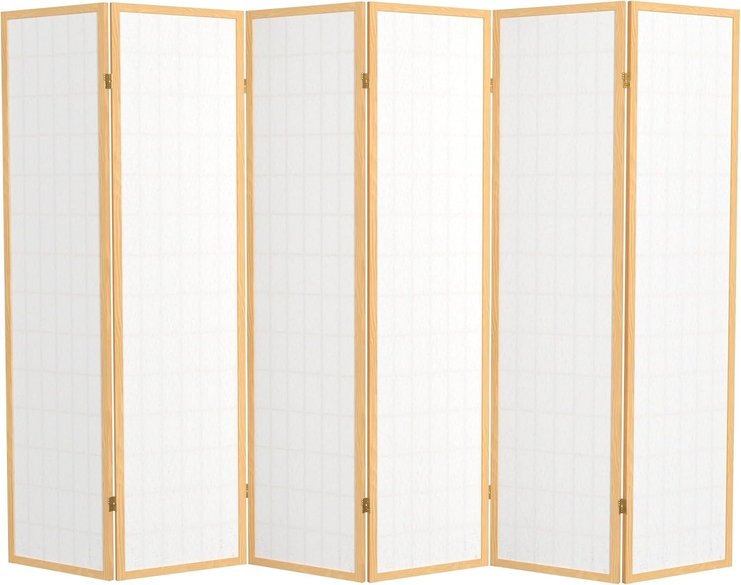 Classic 6-Panel Window Pane Shoji Screen Room Divider - Elegant Privacy Solution