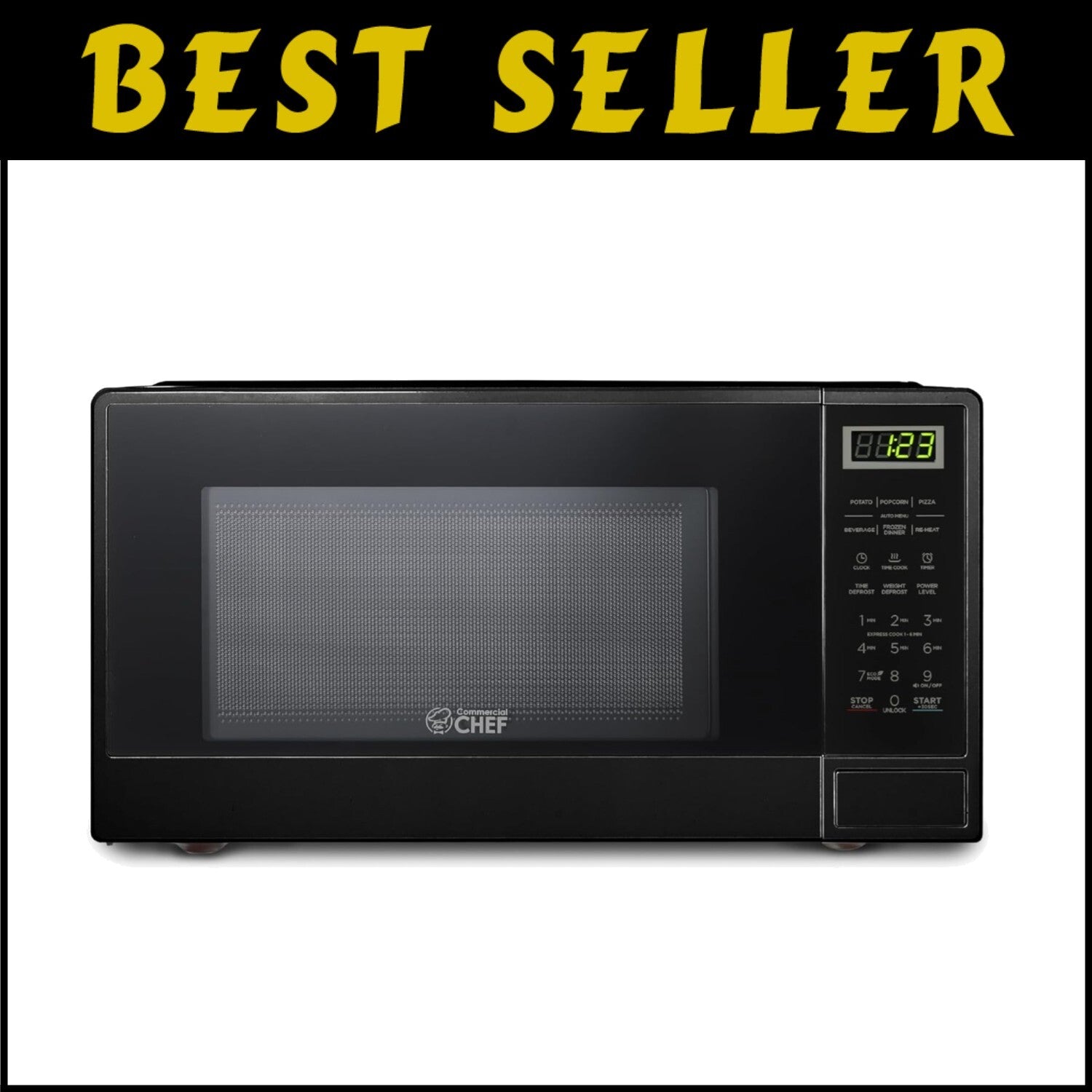 Versatile Countertop Microwave with Digital Timer & Safety Lock - Compact Design